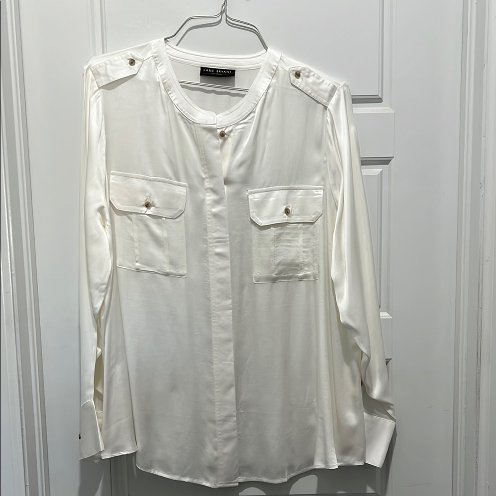 Lane Bryant Classic Off-White Top
